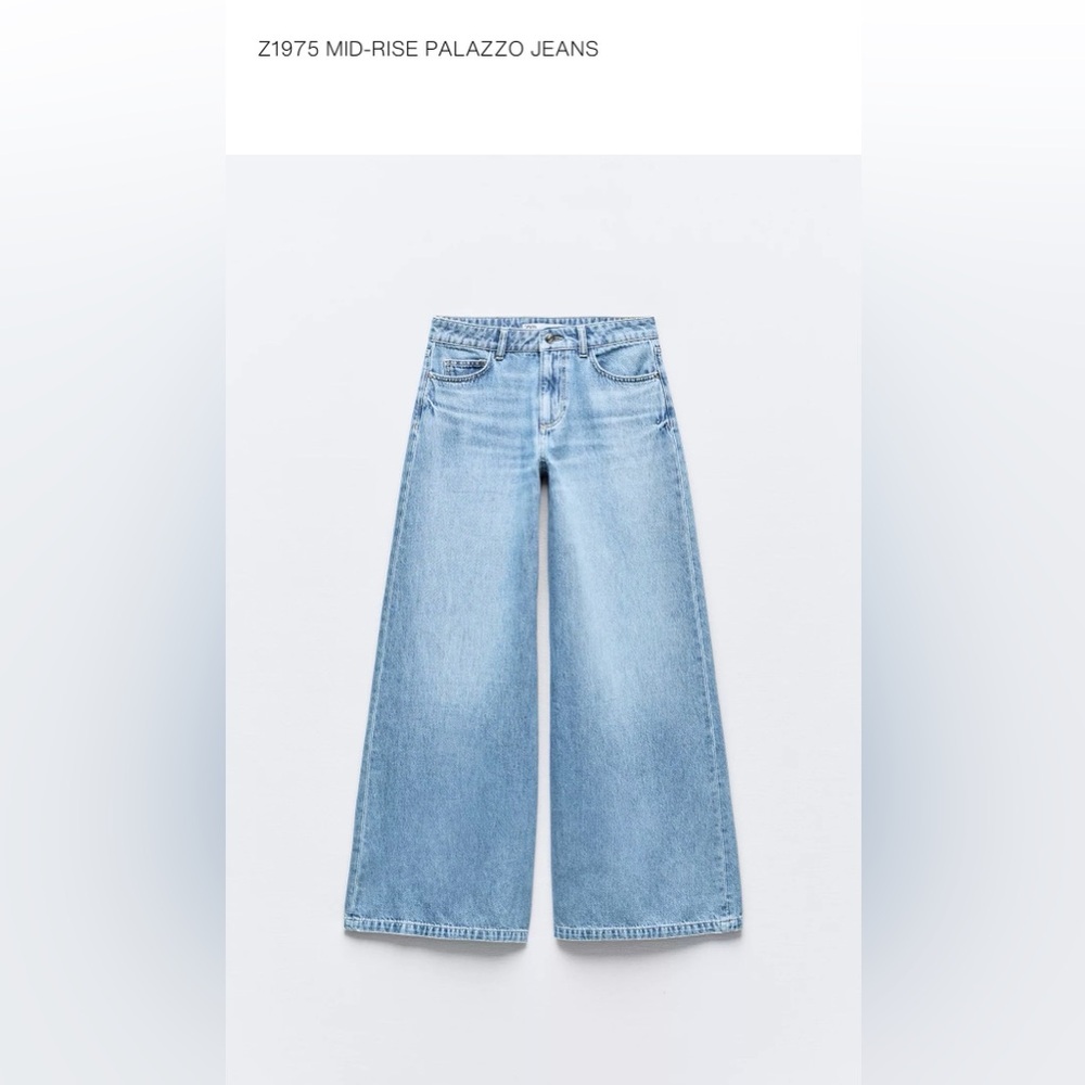 Zara Mid Rise Palazzo Jeans Z1975